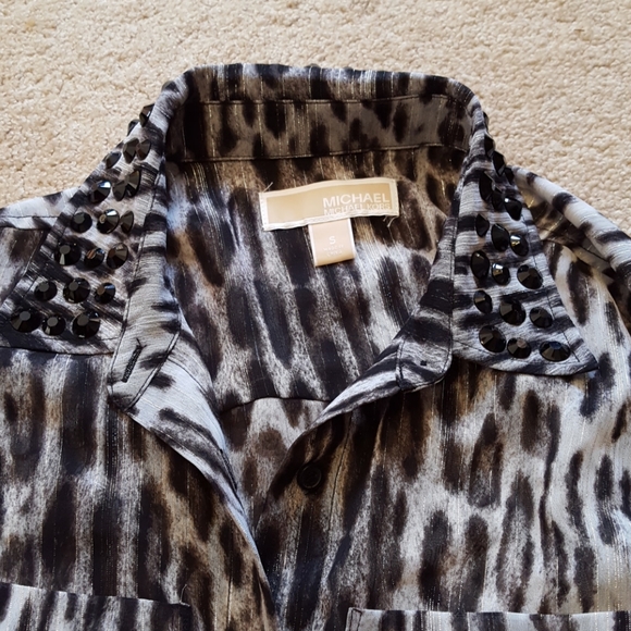 Women's Michael Kors sheer blouse size Small - Picture 2 of 8